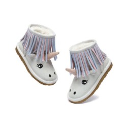 Ugg bottes enfants en peau de mouton laine Licorne Sand