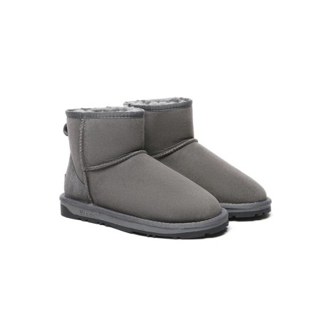 Ugg double face en peau de mouton laine cheville Mini Classic Boots gris