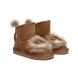 UGG enfants bottes en peau de mouton en laine lion