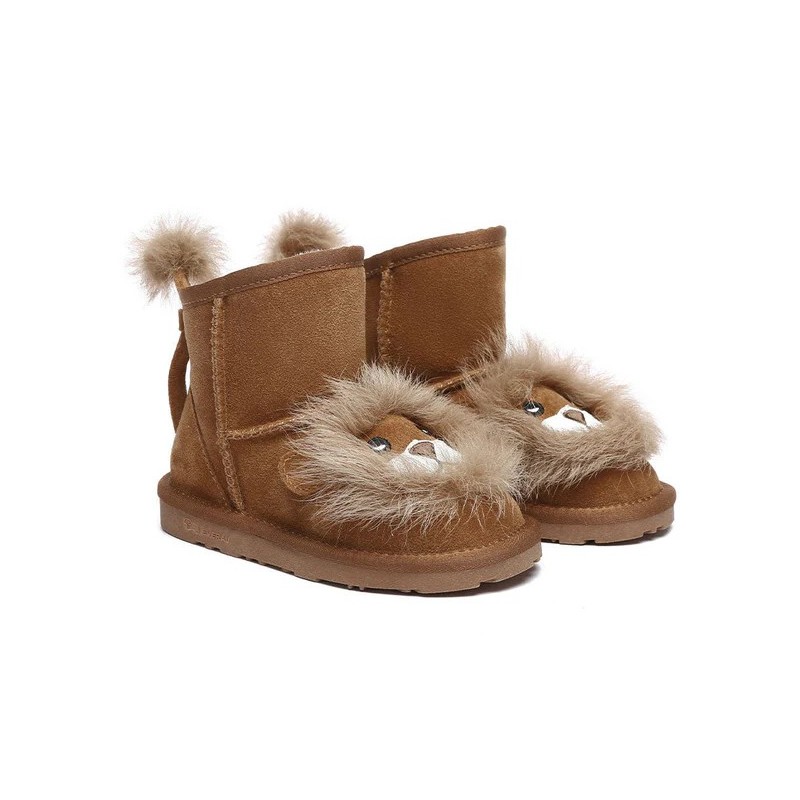 UGG enfants bottes en peau de mouton en laine lion