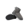 Ugg double face en peau de mouton laine cheville Mini Classic Boots gris