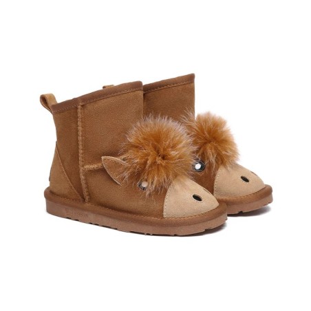 Ugg bottes enfants peau de mouton laine poney