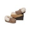 UGG Enfants en peau de mouton laine cheville pantoufles popo moccasin Châtaigne