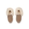 UGG Enfants en peau de mouton laine cheville pantoufles popo moccasin Châtaigne
