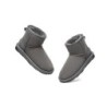 Ugg double face en peau de mouton laine cheville Mini Classic Boots gris