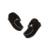 UGG Enfants en peau de mouton laine cheville pantoufles popo moccasin noir