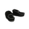 UGG Enfants en peau de mouton laine cheville pantoufles popo moccasin noir