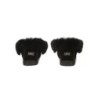 UGG Enfants en peau de mouton laine cheville pantoufles popo moccasin noir
