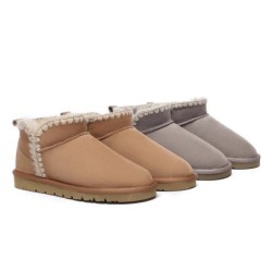 Ugg bottes femmes en peau de mouton laine cheville Mini Brooklyn Châtaigne