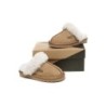 UGG Enfants en peau de mouton pantoufles en laine muffins Châtaigne