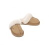 UGG Enfants en peau de mouton pantoufles en laine muffins Châtaigne
