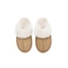 UGG Enfants en peau de mouton pantoufles en laine muffins Châtaigne