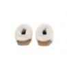 UGG Enfants en peau de mouton pantoufles en laine muffins Châtaigne