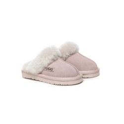 UGG Enfants en peau de mouton pantoufles en laine muffins Rose