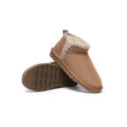 Ugg bottes femmes en peau de mouton laine cheville Mini Brooklyn Châtaigne