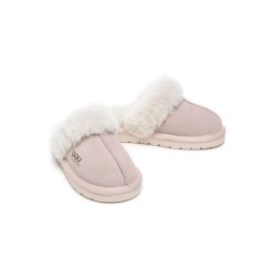 UGG Enfants en peau de mouton pantoufles en laine muffins Rose