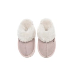 UGG Enfants en peau de mouton pantoufles en laine muffins Rose