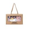 Ugg bébé bottes pom pom haricots coffret cadeau rose