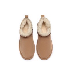 Ugg bottes femmes en peau de mouton laine cheville Mini Brooklyn Châtaigne