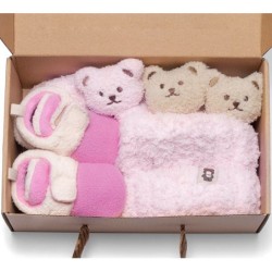 Ugg baby boots coffret cadeau avec laine Bean Bean et écharpe rose