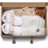 Ugg baby boots coffret cadeau avec laine Bean Bean et écharpe blanc