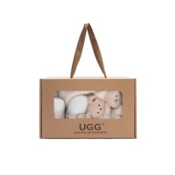 Ugg baby boots coffret cadeau avec laine Bean Bean et écharpe blanc