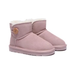 Ugg Mini bottes boutonnées en laine de mouton pour enfants Nolan rose