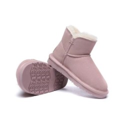 Ugg Mini bottes boutonnées en laine de mouton pour enfants Nolan rose