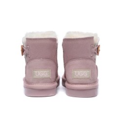 Ugg Mini bottes boutonnées en laine de mouton pour enfants Nolan rose