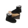 Ugg Mini bottes boutonnées en laine de mouton pour enfants Nolan noir