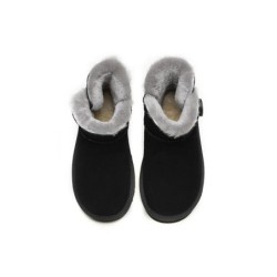 Ugg Mini bottes boutonnées en laine de mouton pour enfants Nolan noir