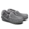UGG Enfants en peau de mouton laine cheville pantoufles popo moccasins gris