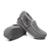 UGG Enfants en peau de mouton laine cheville pantoufles popo moccasins gris