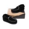 UGG Enfants en peau de mouton laine cheville pantoufles popo moccasins noir