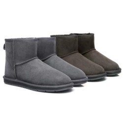 UGG Enfants bottes en laine de mouton Mini Classic gris