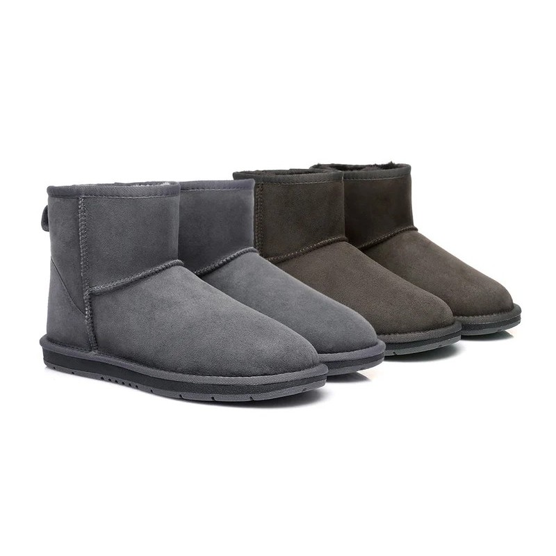 UGG Enfants bottes en laine de mouton Mini Classic gris