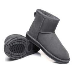 UGG Enfants bottes en laine de mouton Mini Classic gris