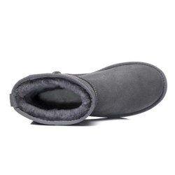 UGG Enfants bottes en laine de mouton Mini Classic gris