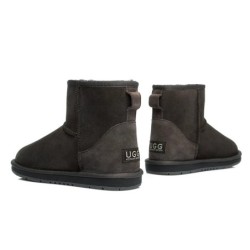 UGG Enfants bottes en laine de mouton Mini Classic chocolat