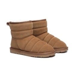 Ugg Mini bottes Puff en laine de mouton Châtaigne