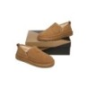Ugg pantoufles en laine de mouton pour hommes marron