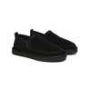 Ugg pantoufles en laine de mouton pour hommes noir