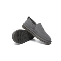 Ugg pantoufles en laine de mouton pour hommes gris