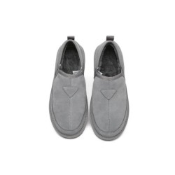 Ugg pantoufles en laine de mouton pour hommes gris