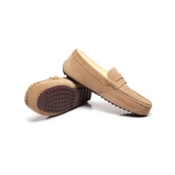Ugg hommes en peau de mouton Casual moccasins marron