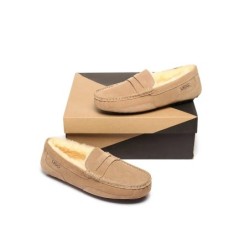 Ugg hommes en peau de mouton Casual moccasins marron