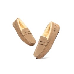 Ugg hommes en peau de mouton Casual moccasins marron