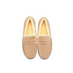 Ugg hommes en peau de mouton Casual moccasins marron