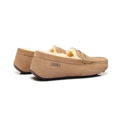 Ugg hommes en peau de mouton Casual moccasins marron