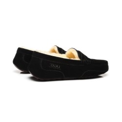 Ugg hommes en peau de mouton Casual moccasins noir